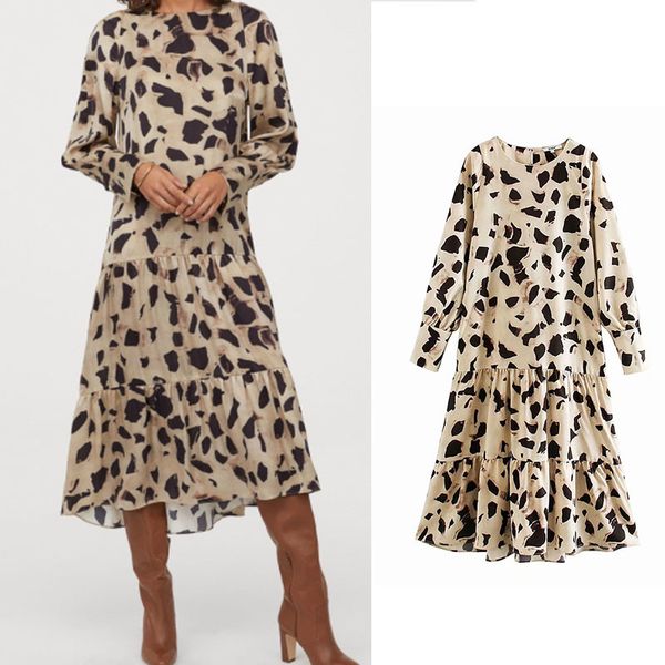 za dress casual women cow animal print long sleeve dress cascading ruffles loose vestidos street style vestidos mujer ropa mujer, Black;gray
za dress casual women cow animal print long sleeve dress cascading ruffles loose vestidos street style vestidos mujer ropa mujer, Black;gray