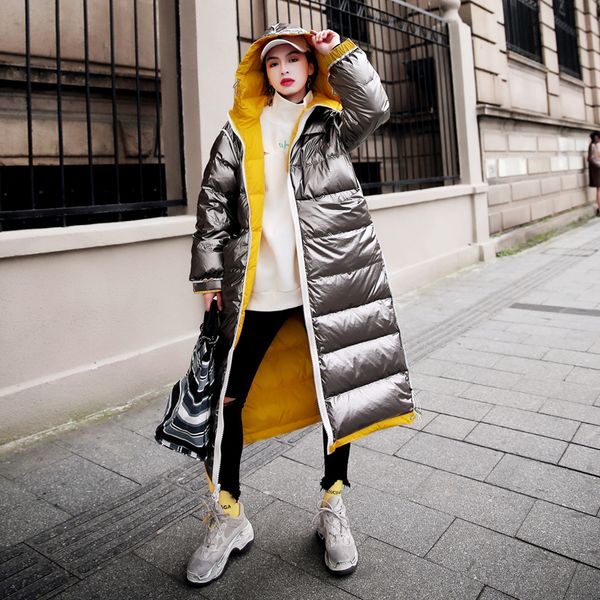 2020 new arrival winter down jacket women's long fashion glossy hooded warm parka thick jacket female plus size l-4xl overcoats, Black
2020 new arrival winter down jacket women's long fashion glossy hooded warm parka thick jacket female plus size l-4xl overcoats, Black