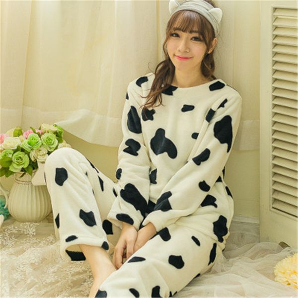 women pajamas autumn and winter korean version of the thickening cute coral velvet pajamas long-sleeved casual princess flannel, Blue;gray 
women pajamas autumn and winter korean version of the thickening cute coral velvet pajamas long-sleeved casual princess flannel, Blue;gray