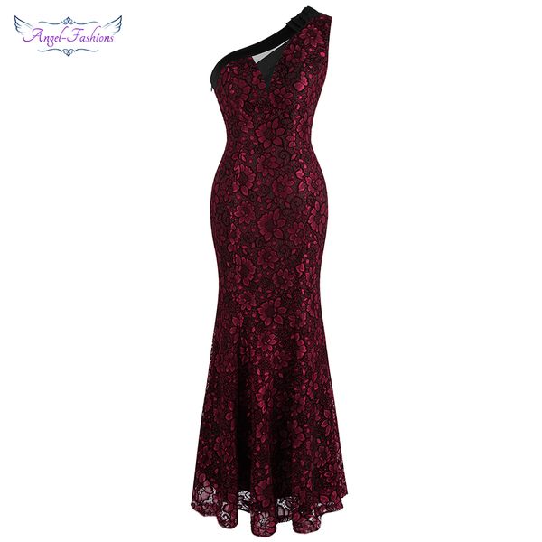 angel-fashions women's one shoulder cut out floral lace long mermaid vintage evening dress wine red w-191005-s, White;black
angel-fashions women's one shoulder cut out floral lace long mermaid vintage evening dress wine red w-191005-s, White;black
