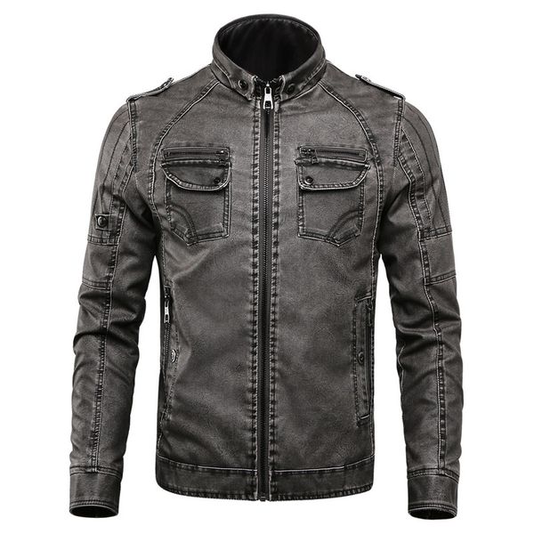 classic men's leather jacket and coats men 2019 autumn winter casual outwear vintage motorcycle biker jackets man clothes, Black
classic men's leather jacket and coats men 2019 autumn winter casual outwear vintage motorcycle biker jackets man clothes, Black