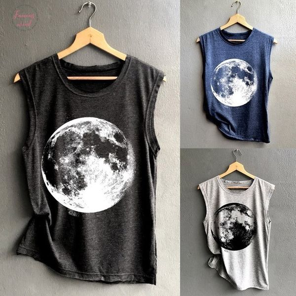 the earth print women vest casual loose summer fashion womens sleeveless o neck t shirts ladies sport pullover top, White
the earth print women vest casual loose summer fashion womens sleeveless o neck t shirts ladies sport pullover top, White