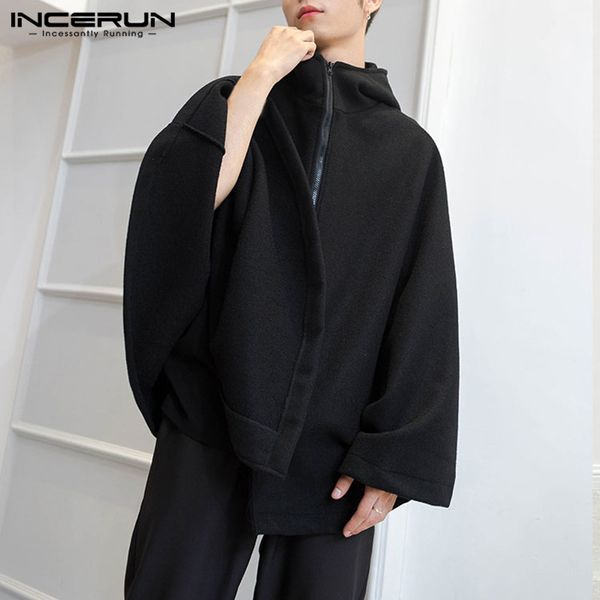 incerun men solid color fashion hooded cloak cape trench casual comfort baggy mens zipper jackets overcoats hoodies streetwear, Black;brown
incerun men solid color fashion hooded cloak cape trench casual comfort baggy mens zipper jackets overcoats hoodies streetwear, Black;brown