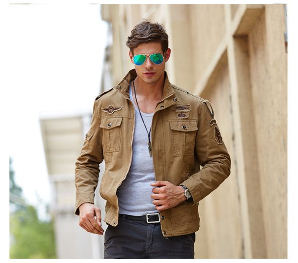 new men army jackets plus size 6xl winter outerwear for males casual patchwork coats with pockets, Black;brown
new men army jackets plus size 6xl winter outerwear for males casual patchwork coats with pockets, Black;brown