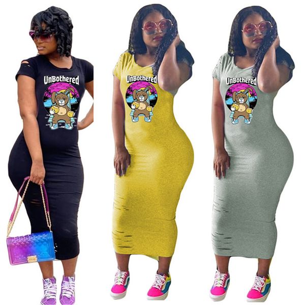 women solid color dresses fashion cartoon clothing short sleeve casual dresses crew neck letter dress summer clothes dhl 3080, Black;gray
women solid color dresses fashion cartoon clothing short sleeve casual dresses crew neck letter dress summer clothes dhl 3080, Black;gray
