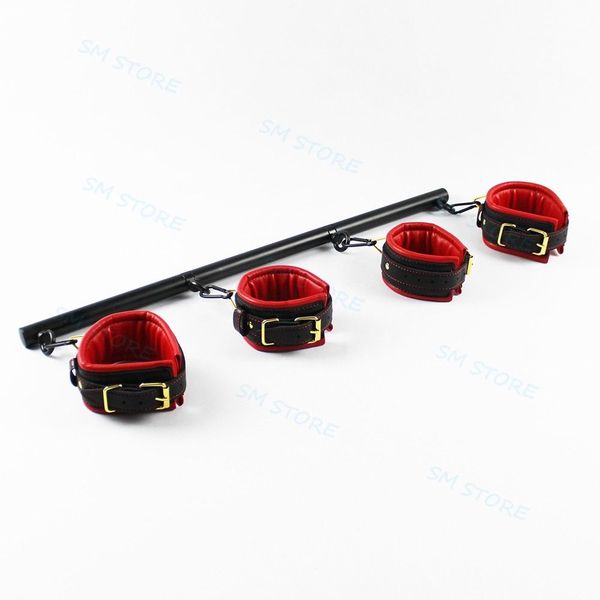 bar set spreader detachable sponge handcuffs ankle new cuffs shackle #r78 restraint qixqb