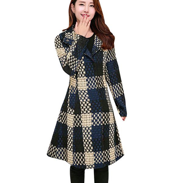 stylish bar 2019 autumn winter slim jackets women artificial wool plaid coat long woolen coats female outwear tartan woolen coat, Black
stylish bar 2019 autumn winter slim jackets women artificial wool plaid coat long woolen coats female outwear tartan woolen coat, Black