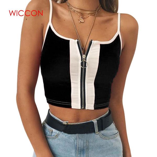 new fashion patchwork zipper women crop cotton casual knitted tank camis slim camisole, White
new fashion patchwork zipper women crop cotton casual knitted tank camis slim camisole, White