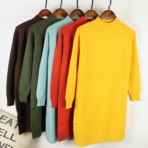 2019 autumn womens long sweater female solid color loose knitted pullovers sweater bottoming shirts women, White;black
2019 autumn womens long sweater female solid color loose knitted pullovers sweater bottoming shirts women, White;black
