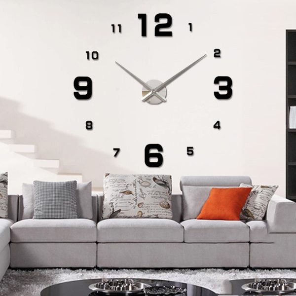 wholesale- 3d modern acrylic mirror wall clock saat digital large wall clock led relogio parede diy clock wall home decor
wholesale- 3d modern acrylic mirror wall clock saat digital large wall clock led relogio parede diy clock wall home decor