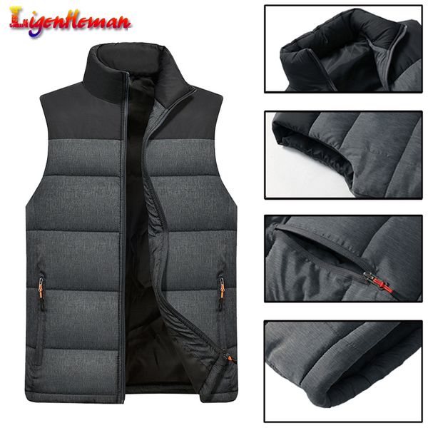 men's warm thick coats jacket and men down mens sleeveless jacket autumn winter casual vests coats zipper multiple pockets, Black;white
men's warm thick coats jacket and men down mens sleeveless jacket autumn winter casual vests coats zipper multiple pockets, Black;white