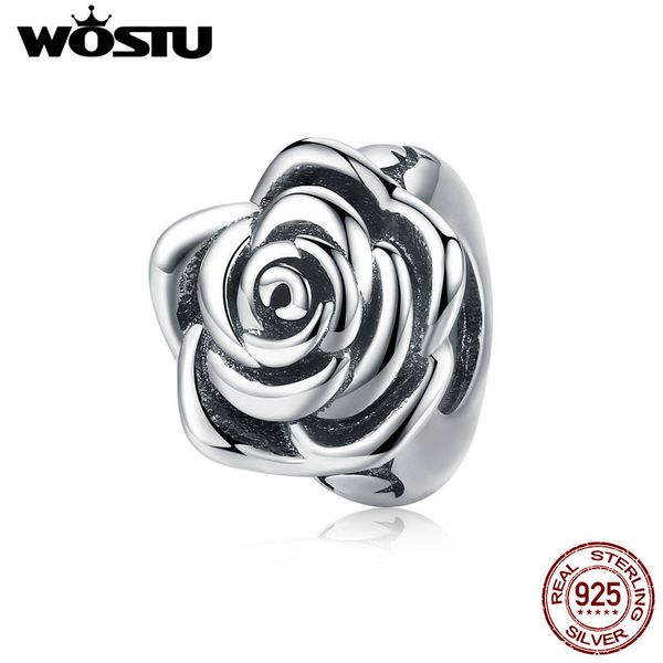 wostu luxury 925 sterling silver rose flower beads fit charm bracelet necklace pendant for women party wedding jewelry cqc1101 
wostu luxury 925 sterling silver rose flower beads fit charm bracelet necklace pendant for women party wedding jewelry cqc1101