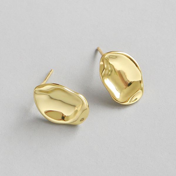 new simple female geometric earring authentic 925 sterling silver irregular concave convex stud earrings for women, Black
new simple female geometric earring authentic 925 sterling silver irregular concave convex stud earrings for women, Black