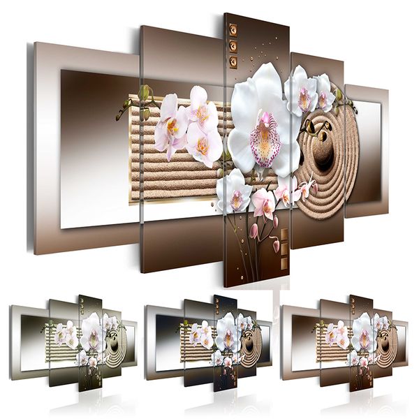 no frame 5 panels modern canvas prints artwork beautiful zen orchid flower canvas painting wall art home decor for living room picture
no frame 5 panels modern canvas prints artwork beautiful zen orchid flower canvas painting wall art home decor for living room picture