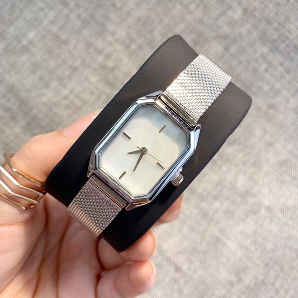 2019 высокое качество роскошные дизайнерские часы новые женские часы популярный стиль часы с прямоугольным циферблатом кварцевые наручные ча, Slivery;brown