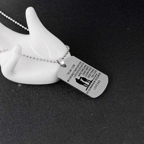to my son pendant necklaces love dad love mum letters tag pendant necklaces for men jewelry to my daughter necklace father's day gifts, Silver
to my son pendant necklaces love dad love mum letters tag pendant necklaces for men jewelry to my daughter necklace father's day gifts, Silver