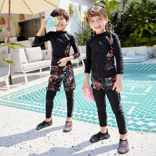 2-15 years old children's split long diving swim swim sleeve sunscreen boy swimming diving suit quick-drying girl swimming suit, White;black
2-15 years old children's split long diving swim swim sleeve sunscreen boy swimming diving suit quick-drying girl swimming suit, White;black