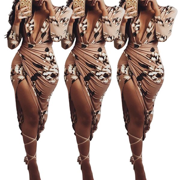 europe and the united states large size new digital printing deep v pleated dress women's casual dresses, Black;gray
europe and the united states large size new digital printing deep v pleated dress women's casual dresses, Black;gray