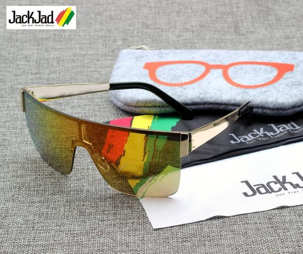 jackjad 2020 fashion metal square shield style rimless sunglasses with case brand design color mirror sun glasses, White;black
jackjad 2020 fashion metal square shield style rimless sunglasses with case brand design color mirror sun glasses, White;black