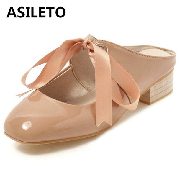 asileto 2020 summer concise lady slippers round toe square heels patent leather ribbons bowtie big size 32-43 casual date f943, Black
asileto 2020 summer concise lady slippers round toe square heels patent leather ribbons bowtie big size 32-43 casual date f943, Black