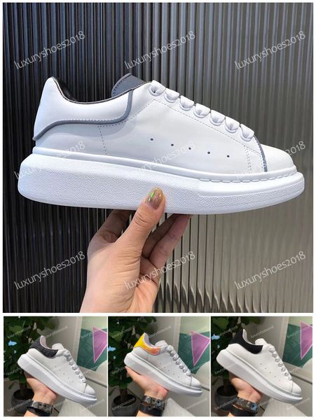 2020 designer mens women casual shoes white leather suede 3m reflective comfortable flat fashion sneakers platform shoes, Black
2020 designer mens women casual shoes white leather suede 3m reflective comfortable flat fashion sneakers platform shoes, Black