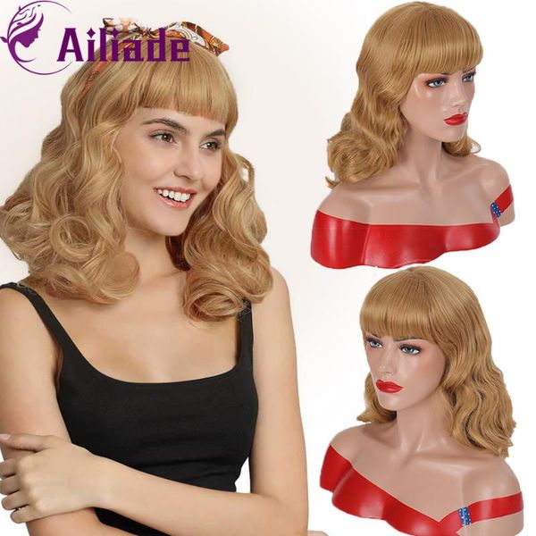ailiade short wavy synthetic wigs for women medium length heat resistant fiber daily retro style false hair pink golden black
ailiade short wavy synthetic wigs for women medium length heat resistant fiber daily retro style false hair pink golden black