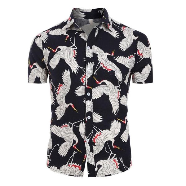 men's summer shirt 2020 hawaii printed loose splicing pattern casual fashion lapel short sleeve holiday beach shirt chemise #45, White;black
men's summer shirt 2020 hawaii printed loose splicing pattern casual fashion lapel short sleeve holiday beach shirt chemise #45, White;black