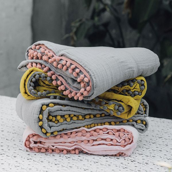 ehomebuy 2019 nordic style summer qulit three-layer yarn decorative blanket fringed blankets 100% cotton
ehomebuy 2019 nordic style summer qulit three-layer yarn decorative blanket fringed blankets 100% cotton