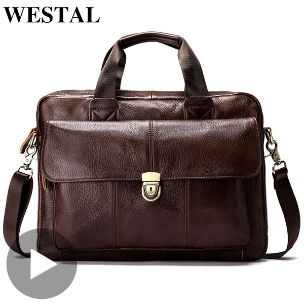 westal work business messenger women men bag genuine leather briefcase for document holder handbag shoulder male female laptop
westal work business messenger women men bag genuine leather briefcase for document holder handbag shoulder male female laptop