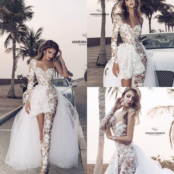 2020 western country wedding jumpsuits with detachable train lace appliqued sweetheart long sleeve boho wedding dress vestidos de novia, White
2020 western country wedding jumpsuits with detachable train lace appliqued sweetheart long sleeve boho wedding dress vestidos de novia, White