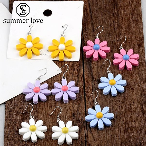2019 new arrival colorful resin daisy flowers dangle earring for women girls personality earring fashion jewelry gift, Silver
2019 new arrival colorful resin daisy flowers dangle earring for women girls personality earring fashion jewelry gift, Silver