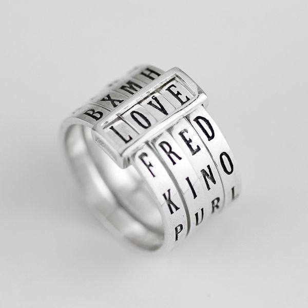 inature 925 sterling silver fashion jewelry popular words letter finger rings for women men, Golden;silver
inature 925 sterling silver fashion jewelry popular words letter finger rings for women men, Golden;silver