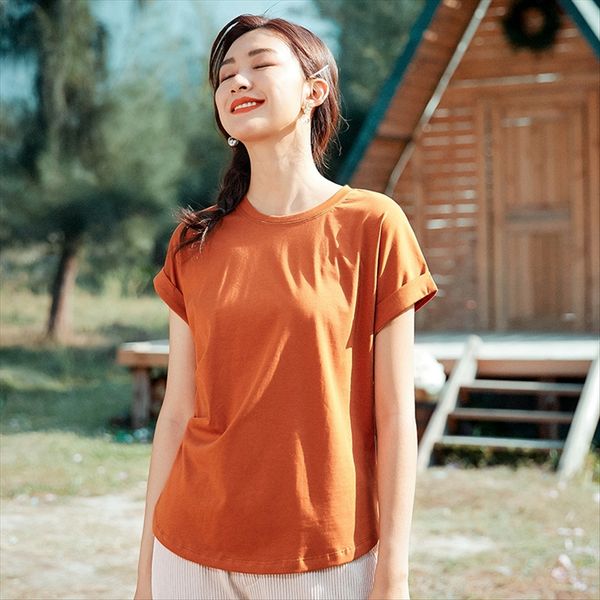 2020 summer bat sleeve t-shirt round collar solid color cotton short sleeve t-shirt female 03361, White
2020 summer bat sleeve t-shirt round collar solid color cotton short sleeve t-shirt female 03361, White
