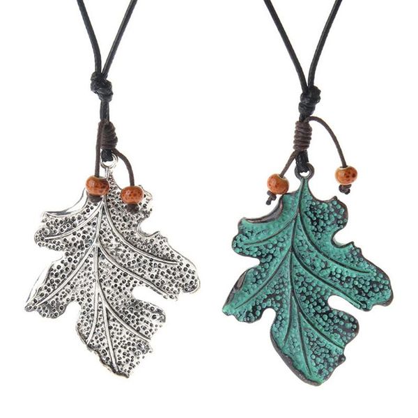 retro style cotton linen long sweater chain vintage silver green color leaves pendant necklaces
retro style cotton linen long sweater chain vintage silver green color leaves pendant necklaces