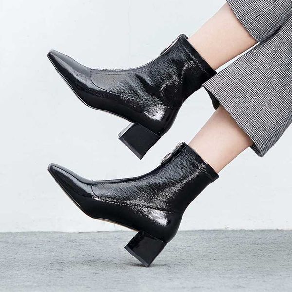 agodor women genuine leather boots fashion handmade cow leather square short boots front zipper platform winter, Black
agodor women genuine leather boots fashion handmade cow leather square short boots front zipper platform winter, Black