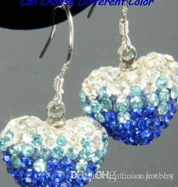 wedding s7853 pave disco mix colors sale disco beads clay heart gradual change drop dangle crystall crystal earrings stud women, Silver
wedding s7853 pave disco mix colors sale disco beads clay heart gradual change drop dangle crystall crystal earrings stud women, Silver