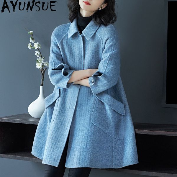 ayunsue double side wool coat autumn winter jacket women woolen coats and jackets women korean long jacket chaqueta mujer my3906, Black
ayunsue double side wool coat autumn winter jacket women woolen coats and jackets women korean long jacket chaqueta mujer my3906, Black