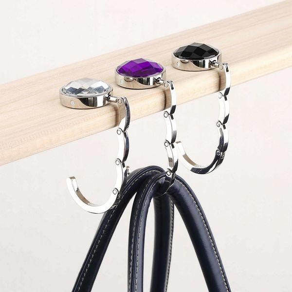 creative women purse portable folding crystal rhinestone alloy handbag hook wallet holder in support of crochet
creative women purse portable folding crystal rhinestone alloy handbag hook wallet holder in support of crochet