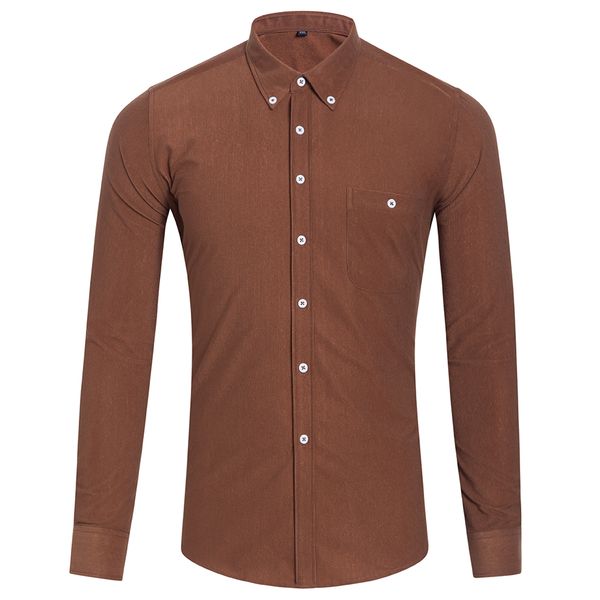 2019 new casual solid color vintage corduroy dress shirt men slim fit casual shirts mens brand long sleeve shirt, White;black
2019 new casual solid color vintage corduroy dress shirt men slim fit casual shirts mens brand long sleeve shirt, White;black