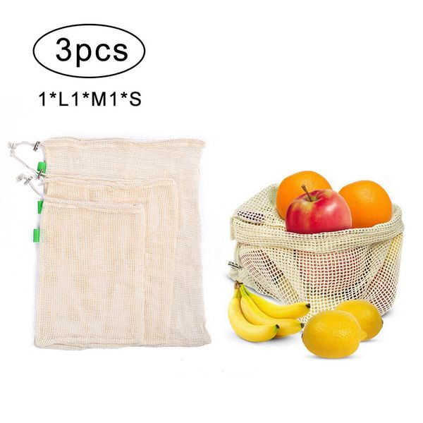 3pcs eco friendly storage bag reusable produce bags mesh fruit vegetable ecologico storage bags home kitchen organizer
3pcs eco friendly storage bag reusable produce bags mesh fruit vegetable ecologico storage bags home kitchen organizer