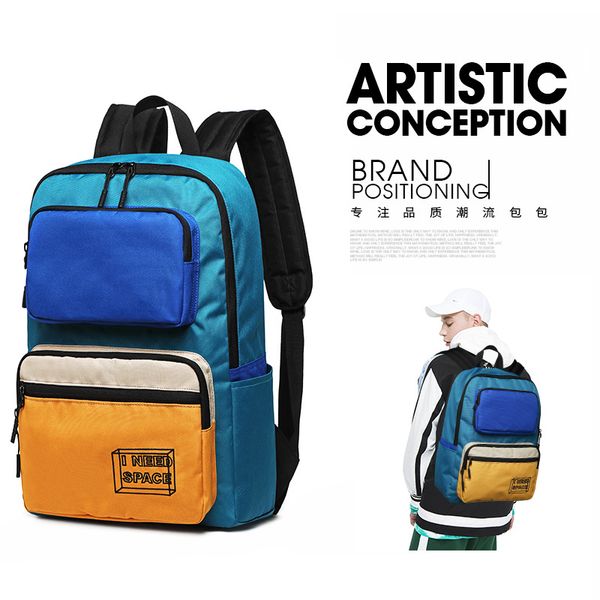 backpack female korean color contrast student canvas schoolbag computer bag simple backpack male
backpack female korean color contrast student canvas schoolbag computer bag simple backpack male