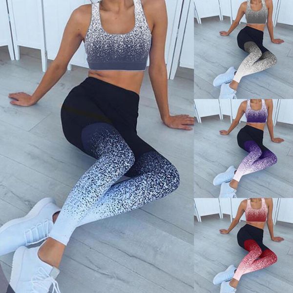 women leggings running pants sports fitness gym workout high waist gradient trousers fdc99, Black
women leggings running pants sports fitness gym workout high waist gradient trousers fdc99, Black