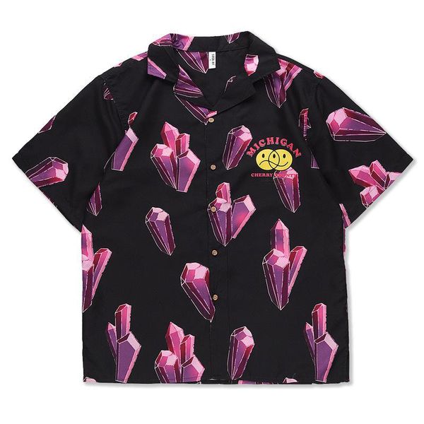 summer tide brand loose men's short-sleeved shirt casual fashion printing street style hip-hop short-sleeved lapel men's shirt, White;black
summer tide brand loose men's short-sleeved shirt casual fashion printing street style hip-hop short-sleeved lapel men's shirt, White;black