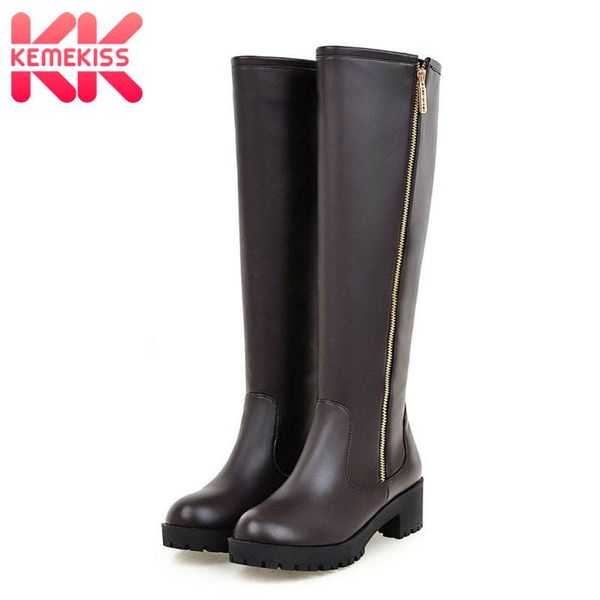 kemekiss knee high boots women winter keep warm fur platform shoes women square heels fashion zipper long boots size 34-43, Black
kemekiss knee high boots women winter keep warm fur platform shoes women square heels fashion zipper long boots size 34-43, Black