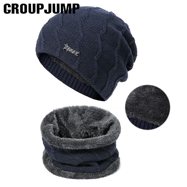 group jump fashion men's winter hat scarf 2 pieces winter hat scarf set for men knitted cotton beanies scarves male accessories, Blue;gray
group jump fashion men's winter hat scarf 2 pieces winter hat scarf set for men knitted cotton beanies scarves male accessories, Blue;gray