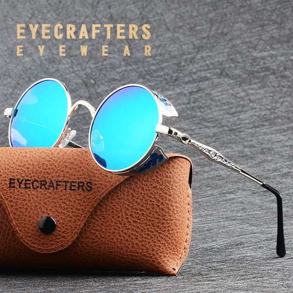 fashion retro vintage metallic gothic steampunk sunglasses for mens womens metal blue mirrored polarized round sunglasses, White;black
fashion retro vintage metallic gothic steampunk sunglasses for mens womens metal blue mirrored polarized round sunglasses, White;black