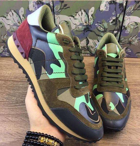 designer luxury2020 new classic women's camouflage genuine leather running shoes men rivet fashion sports leisure running shoes, Black;red
designer luxury2020 new classic women's camouflage genuine leather running shoes men rivet fashion sports leisure running shoes, Black;red