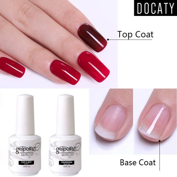docaty no-wipe coat 15ml nail art gel nail polish diy soak off uv base foundation primer sealing shining clear gel varnish, Red;pink
docaty no-wipe coat 15ml nail art gel nail polish diy soak off uv base foundation primer sealing shining clear gel varnish, Red;pink