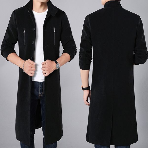 2020 new arrival fashion men windbreaker longer autumn winter coat handsome elegant woolen overcoat casual thick plus size s-4xl, Black
2020 new arrival fashion men windbreaker longer autumn winter coat handsome elegant woolen overcoat casual thick plus size s-4xl, Black
