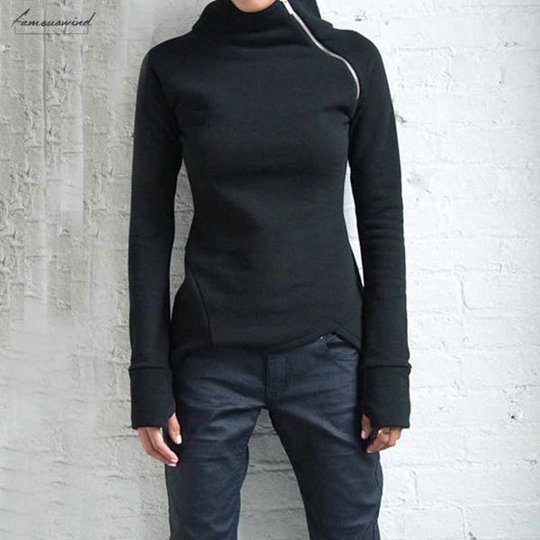 sweatshirts new women casual solid long sleeve pullovers hoodies turtleneck slim fit zippers women 2019 autumn plus size, Black
sweatshirts new women casual solid long sleeve pullovers hoodies turtleneck slim fit zippers women 2019 autumn plus size, Black
